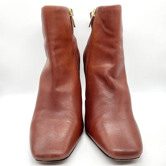 Vince Camuto Taileen Brown Genuine Leather Square Toe Ankle Booties Women’s 6.5 - Picture 3 of 9
